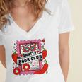 Smut Reader Smutty Vibes Spicy Romance Smutty Book Club Women's Jersey Short Sleeve Deep V-Neck Tshirt