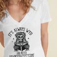 Smutty Spicy Book Its Always WYD And Never DYWMTCOAEYPTYCOMF Women's Jersey Short Sleeve Deep V-Neck Tshirt
