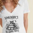 Somebody's Smut Reading Wife Smutty Book Lovers Women's Jersey Short Sleeve Deep V-Neck Tshirt Somebody's Smut Reading Wife Smutty Book Lovers Women's Jersey Short Sleeve Deep V-Neck Tshirt