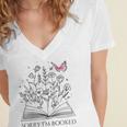 Sorry I'm Booked Book Lover Teachers Librarians Women's Jersey Short Sleeve Deep V-Neck Tshirt Sorry I'm Booked Book Lover Teachers Librarians Women's Jersey Short Sleeve Deep V-Neck Tshirt