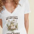 Stay At My Pad And Read Books Frog Introvert Reading Women's Jersey Short Sleeve Deep V-Neck Tshirt Stay At My Pad And Read Books Frog Introvert Reading Women's Jersey Short Sleeve Deep V-Neck Tshirt