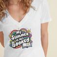 My Summer Is All Booked Book Reading Summer Reading For Men Women Women's Jersey Short Sleeve Deep V-Neck Tshirt My Summer Is All Booked Book Reading Summer Reading For Men Women Women's Jersey Short Sleeve Deep V-Neck Tshirt