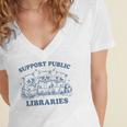 Support Your Local Library Read Banned Books Librarian Women's Jersey Short Sleeve Deep V-Neck Tshirt Support Your Local Library Read Banned Books Librarian Women's Jersey Short Sleeve Deep V-Neck Tshirt