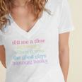 Tell Me A Time In History When It Was Good Guys Banning Book Women's Jersey Short Sleeve Deep V-Neck Tshirt