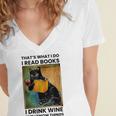 That's What I Do I Read Books I Drink Wine And I Know Things Women's Jersey Short Sleeve Deep V-Neck Tshirt That's What I Do I Read Books I Drink Wine And I Know Things Women's Jersey Short Sleeve Deep V-Neck Tshirt