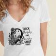 Thick Thighs And Kinky Smut Vibes Spicy Book Lovers Women's Jersey Short Sleeve Deep V-Neck Tshirt Thick Thighs And Kinky Smut Vibes Spicy Book Lovers Women's Jersey Short Sleeve Deep V-Neck Tshirt