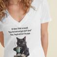 At Times I Think To Myself Drop The Book And Get Stuff Done Women's Jersey Short Sleeve Deep V-Neck Tshirt
