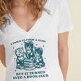 I Tried To Form A Gang Book Club Quote For Women Women's Jersey Short Sleeve Deep V-Neck Tshirt