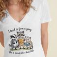 I Tried To Form A Gang But It Turned Into A Book-Club Reader Women's Jersey Short Sleeve Deep V-Neck Tshirt