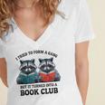 I Tried To Form Gang But It Turned Into A Book Club Reading Women's Jersey Short Sleeve Deep V-Neck Tshirt I Tried To Form Gang But It Turned Into A Book Club Reading Women's Jersey Short Sleeve Deep V-Neck Tshirt