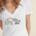 Tucson Festival Of Book TFOB 2024 Coatimundi Mascot Women's Jersey Short Sleeve Deep V-Neck Tshirt