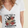 Unless You'Re An Audiobook I'm Not Listerning To You Bookish Women's Jersey Short Sleeve Deep V-Neck Tshirt Unless You'Re An Audiobook I'm Not Listerning To You Bookish Women's Jersey Short Sleeve Deep V-Neck Tshirt