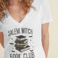 Vintage Salem Book Club Cat Bookish Spooky Halloween Women's Jersey Short Sleeve Deep V-Neck Tshirt Vintage Salem Book Club Cat Bookish Spooky Halloween Women's Jersey Short Sleeve Deep V-Neck Tshirt