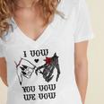 I Vow You Vow We Vow Merch Dark Romance Smutty Book Smutt Women's Jersey Short Sleeve Deep V-Neck Tshirt I Vow You Vow We Vow Merch Dark Romance Smutty Book Smutt Women's Jersey Short Sleeve Deep V-Neck Tshirt