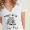 Wallflower Social Club Wildflower Social Club Book Lover Women's Jersey Short Sleeve Deep V-Neck Tshirt