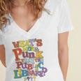 Whats More Punk Than The Public LibraryShirt Book Lover Women's Jersey Short Sleeve Deep V-Neck Tshirt Whats More Punk Than The Public LibraryShirt Book Lover Women's Jersey Short Sleeve Deep V-Neck Tshirt