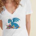 In A World Full Of Bookworms Be A Book Dragon Women's Jersey Short Sleeve Deep V-Neck Tshirt In A World Full Of Bookworms Be A Book Dragon Women's Jersey Short Sleeve Deep V-Neck Tshirt