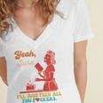 Yeah Sure I'Ll Just Feed All You Fckers Book Lover Quote Women's Jersey Short Sleeve Deep V-Neck Tshirt Yeah Sure I'Ll Just Feed All You Fckers Book Lover Quote Women's Jersey Short Sleeve Deep V-Neck Tshirt