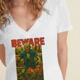 Zombie Tee Horror Movie Poster Vintage Comic Book Graphic Premium Women's Jersey Short Sleeve Deep V-Neck Tshirt Zombie Tee Horror Movie Poster Vintage Comic Book Graphic Premium Women's Jersey Short Sleeve Deep V-Neck Tshirt
