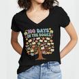 100 Days Of School 100 Days In The Books English Teacher Women's Jersey Short Sleeve Deep V-Neck Tshirt 100 Days Of School 100 Days In The Books English Teacher Women's Jersey Short Sleeve Deep V-Neck Tshirt
