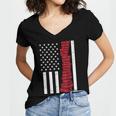 America Flag Read Book Reading Librarian Men Women Kids Women's Jersey Short Sleeve Deep V-Neck Tshirt