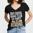Anti Social Book Club Go Away I'm Reading Women's Jersey Short Sleeve Deep V-Neck Tshirt Anti Social Book Club Go Away I'm Reading Women's Jersey Short Sleeve Deep V-Neck Tshirt