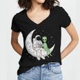 Astronaut Reading Book To Alien Moon Space Book Lover Men Women's Jersey Short Sleeve Deep V-Neck Tshirt Astronaut Reading Book To Alien Moon Space Book Lover Men Women's Jersey Short Sleeve Deep V-Neck Tshirt