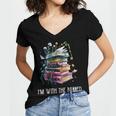 Im With The Banned Book Readers Librarians Read Banned Books Women's Jersey Short Sleeve Deep V-Neck Tshirt Im With The Banned Book Readers Librarians Read Banned Books Women's Jersey Short Sleeve Deep V-Neck Tshirt