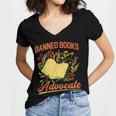 Banned Books Week Read Banned Books Reader Women's Jersey Short Sleeve Deep V-Neck Tshirt