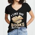 I Like Big Books And I Cannot Lie Book Reading Women's Jersey Short Sleeve Deep V-Neck Tshirt