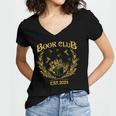 Book Club Since Reading Club EST 2024 Book Lover Social Club Women's Jersey Short Sleeve Deep V-Neck Tshirt Book Club Since Reading Club EST 2024 Book Lover Social Club Women's Jersey Short Sleeve Deep V-Neck Tshirt