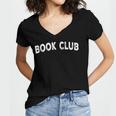 Book Club Women's Jersey Short Sleeve Deep V-Neck Tshirt