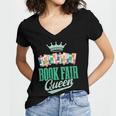 Book Fair Queen Literature School Book Fair Event Women's Jersey Short Sleeve Deep V-Neck Tshirt Book Fair Queen Literature School Book Fair Event Women's Jersey Short Sleeve Deep V-Neck Tshirt
