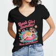 Book Girl Summer Beach Vacation Book Lover Women's Jersey Short Sleeve Deep V-Neck Tshirt Book Girl Summer Beach Vacation Book Lover Women's Jersey Short Sleeve Deep V-Neck Tshirt