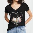 Book Lover Heart Shaped Reading Art Librarian Women's Jersey Short Sleeve Deep V-Neck Tshirt Book Lover Heart Shaped Reading Art Librarian Women's Jersey Short Sleeve Deep V-Neck Tshirt