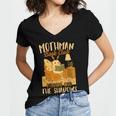 Book Lover Moth Mothman Book Club Reading Into Shadows Women's Jersey Short Sleeve Deep V-Neck Tshirt