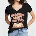 Book Lover Pregnancy Announcement Reveal Smut Women's Jersey Short Sleeve Deep V-Neck Tshirt Book Lover Pregnancy Announcement Reveal Smut Women's Jersey Short Sleeve Deep V-Neck Tshirt