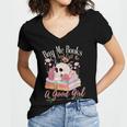 Book Lover Saying Buy Me Books And Call Me A Good Girl Women's Jersey Short Sleeve Deep V-Neck Tshirt