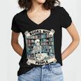 Book Lover Skeleton Reading Love Books Not People Women's Jersey Short Sleeve Deep V-Neck Tshirt Book Lover Skeleton Reading Love Books Not People Women's Jersey Short Sleeve Deep V-Neck Tshirt
