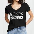 Book Nerd Book Club Bookworm Reading Lover Humor Women's Jersey Short Sleeve Deep V-Neck Tshirt