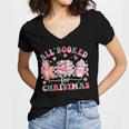 All Booked For Christmas Book Coffee Latte Gingerbread Women's Jersey Short Sleeve Deep V-Neck Tshirt All Booked For Christmas Book Coffee Latte Gingerbread Women's Jersey Short Sleeve Deep V-Neck Tshirt