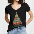 All Booked For Christmas Reading Books Librarian Holiday Women's Jersey Short Sleeve Deep V-Neck Tshirt All Booked For Christmas Reading Books Librarian Holiday Women's Jersey Short Sleeve Deep V-Neck Tshirt