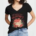 All Booked For Valentine's Book Lovers Romantic Readers Women's Jersey Short Sleeve Deep V-Neck Tshirt