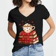 All Booked For Valentine’s Day Reading Teacher Women's Jersey Short Sleeve Deep V-Neck Tshirt