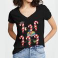 Bookmas Christmas Books Shirt Candy Cane Bookworm Women's Jersey Short Sleeve Deep V-Neck Tshirt Bookmas Christmas Books Shirt Candy Cane Bookworm Women's Jersey Short Sleeve Deep V-Neck Tshirt