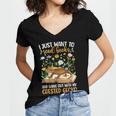 Books And Crested Gecko Owner Crestie Lover Women's Jersey Short Sleeve Deep V-Neck Tshirt Books And Crested Gecko Owner Crestie Lover Women's Jersey Short Sleeve Deep V-Neck Tshirt