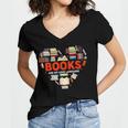 Books Heart Valentines Day Books Are My Love Language Women's Jersey Short Sleeve Deep V-Neck Tshirt Books Heart Valentines Day Books Are My Love Language Women's Jersey Short Sleeve Deep V-Neck Tshirt