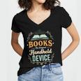 Books The Original Handheld Device Women's Jersey Short Sleeve Deep V-Neck Tshirt Books The Original Handheld Device Women's Jersey Short Sleeve Deep V-Neck Tshirt