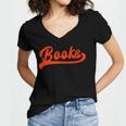 Books Reader Librarian Book Lover Bookworm Library Reading Women's Jersey Short Sleeve Deep V-Neck Tshirt