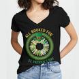Bookworm Irish All Booked For St Patrick's Day Book Lover Women's Jersey Short Sleeve Deep V-Neck Tshirt